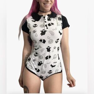 Littleforbig Cotton Romper Halloween Adult Onesie Pajamas Bodysuit Sz L Roleplay